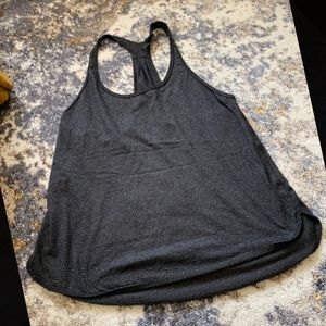 Size 6 grey lululemon work out top